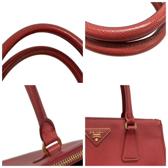 PRADA Galleria Mini Bag Red Patent Leather Handbag 738-082725 - Picture 7 of 14